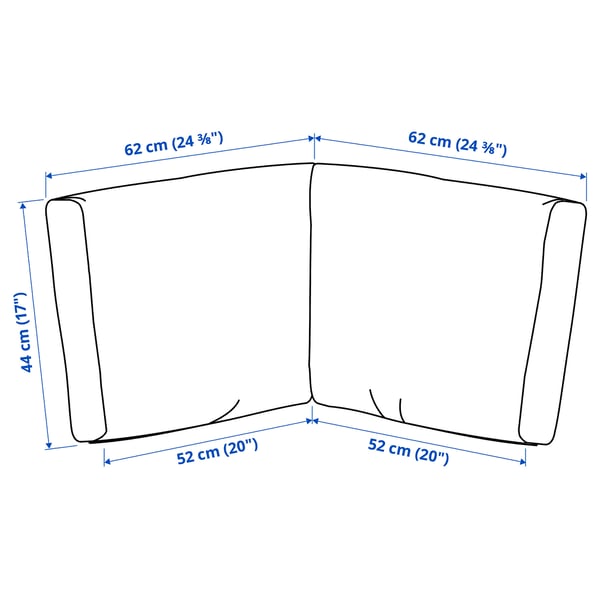 Illustration with measurements for the product: FRÖSÖN/DUVHOLMEN.