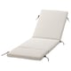 IKEA froeson/duvholm chaises lounge cushion, white, polyester padded, rectangular, secured with ties.