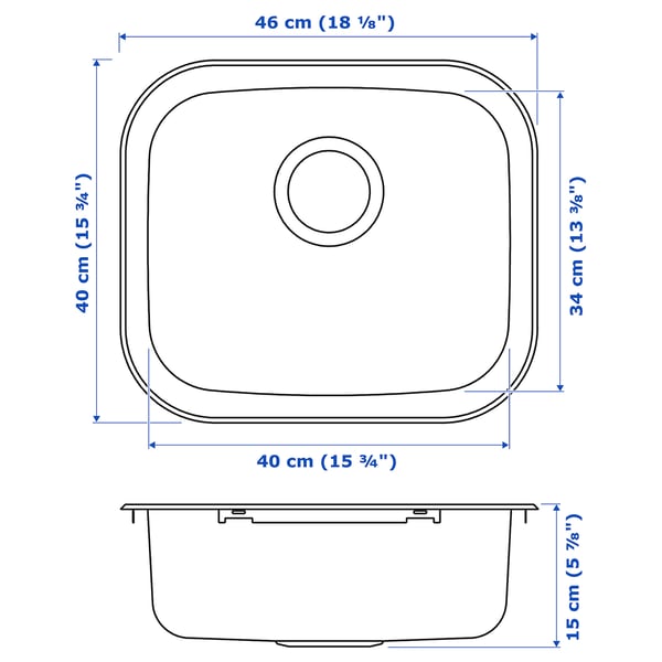 Illustration with measurements for the product: FYNDIG.