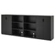 Modern black GALANT office storage with open & closed compartments, adjustable shelves.