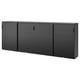 GALANT: sleek black office storage with slide doors. Modern minimalist design for organizing office essentials.