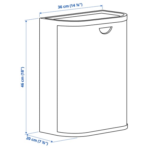 Illustration with measurements for the product: GÅRDSBUTIK.