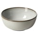 GLADELIG bowl, sandy-glazed, round shape, stoneware material, rustic design.