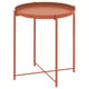 GLADOM side table, round and orange, metal, tray top design, modern shape, easy to carry.