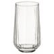 Clear, translucent, cylindrical GRADVIS glass vase with vertical grooved design for flowers.