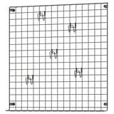 GREJIG Wall grid with rail, grey, 58x59 cm