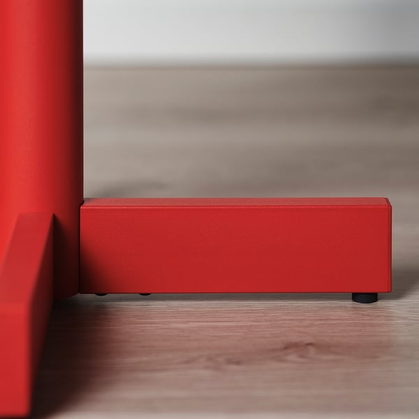 GRIMSARBO Side table, pine plywood/bright red