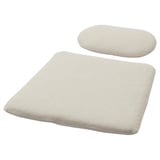 GRYTTOM cushion set for salnö armchair, beige, rectangular with oval headrest.