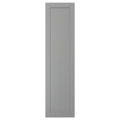 Grey GULLABERG wardrobe door with square panels and sleek design.