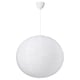 GULLSUDARE: white, round pendant lamp with woven rice paper design.