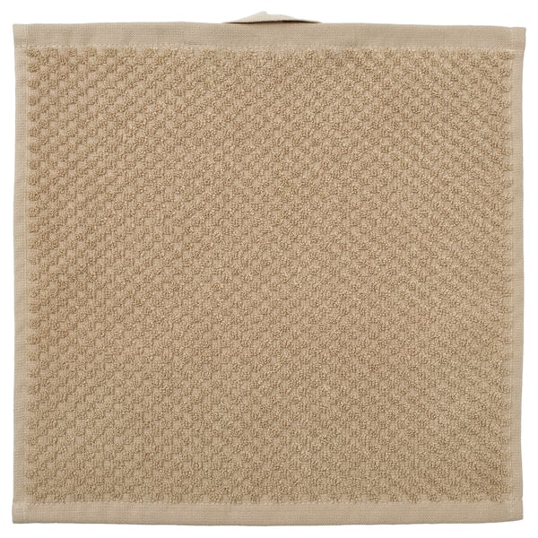 GULVIAL beige towel, square, soft terry cotton.
