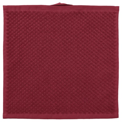 Red square GULVIAL towel, soft cotton, classic design.