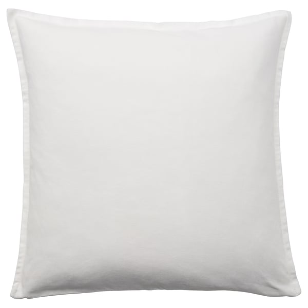 GURLI white pillowcase, 100% cotton, square shape, simple solid design.