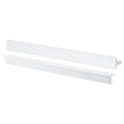 Two sleek HACKÅS white handles, smooth aluminium with modern design.