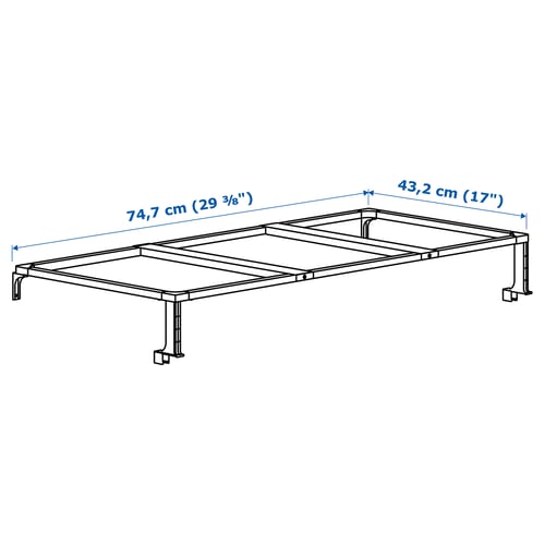 Illustration with measurements for the product: HÅLLBAR.
