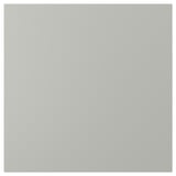 HAVSTORP square grey kitchen door, smooth, flat surface, light grey colour, made of acrylic painted fiberboard.