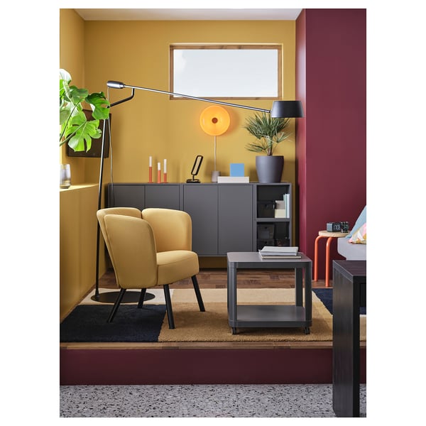 HERRÅKRA Armchair, Diseröd dark yellow