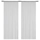 Sheer curtains, recycled polyester, allow light, provide privacy.