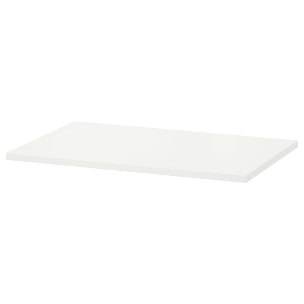 HJÄLPA white shelf, rectangular, plain design, made of recycled paper and plastic.