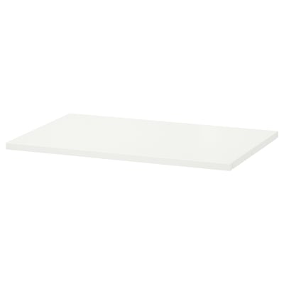 HJÄLPA white shelf, rectangular, plain design, made of recycled paper and plastic.