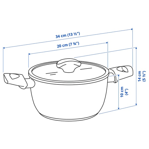 Illustration with measurements for the product: HUSKNUT.