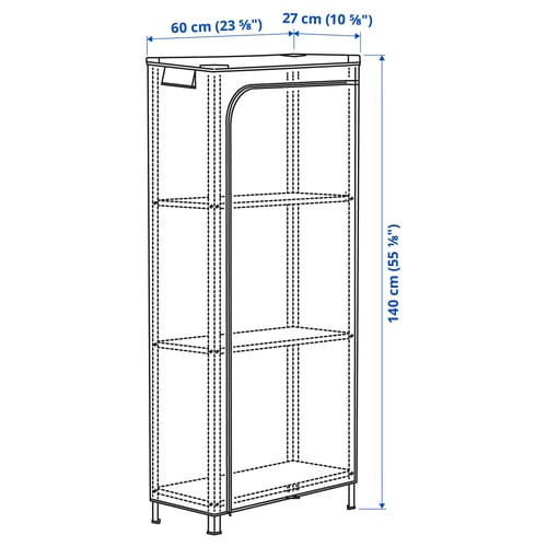 Illustration with measurements for the product: HYLLIS.