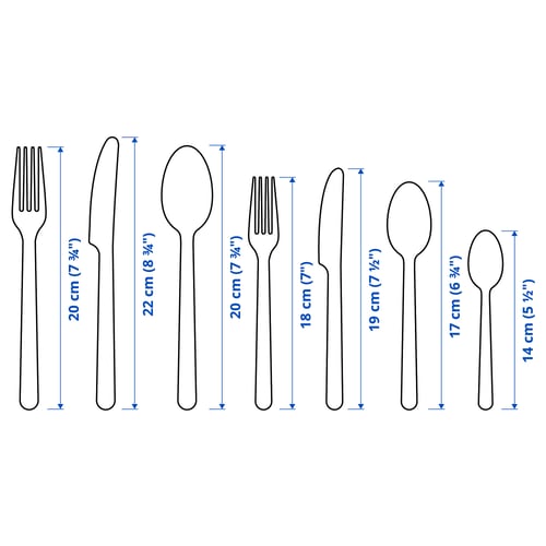 Illustration with measurements for the product: IKEA 365+.