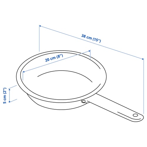 Illustration with measurements for the product: IKEA 365+.