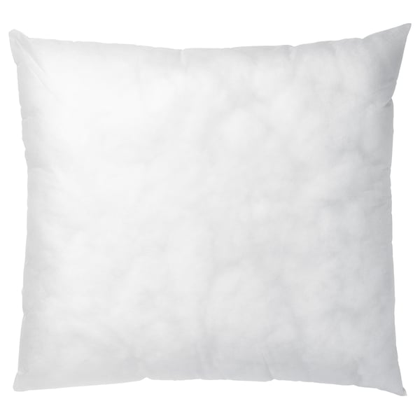 INNER: white square throw pillow insert, soft, recycled polyester fill.