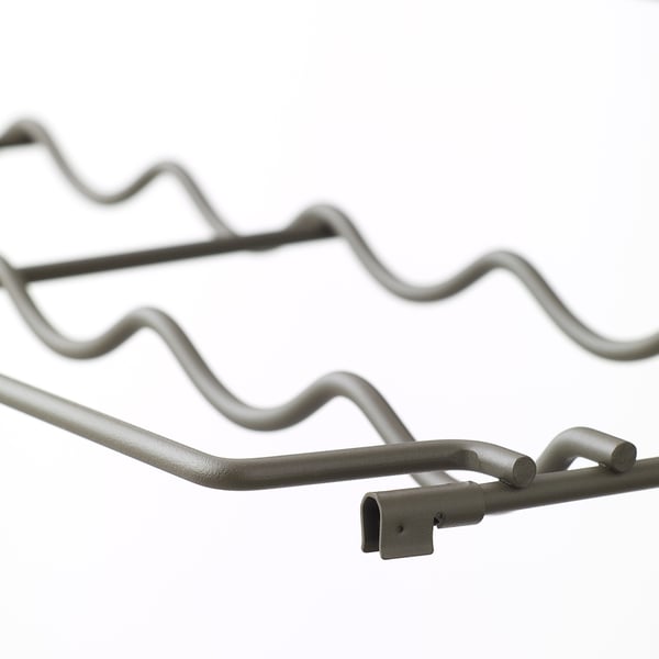 Close-up of IVARs sturdy metal hooks, showcasing high-quality, smooth finish and robust design for secure storage.