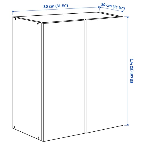 Illustration with measurements for the product: IVAR.