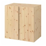 IVAR light wood cabinet. Natural, rectangular shape with square design.
