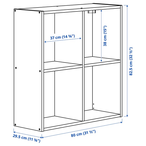 Illustration with measurements for the product: IVAR.