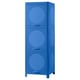Blue IVÖSJÖN stackable cabinet with cutouts