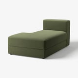 JÄTTEBO Cover chaise longue module, left, Samsala dark yellow-green