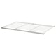 White JOSTEIN metal wire shelf, rectangular, slim design.
