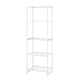 A JOSTEIN white metal storage rack with multiple shelves, ideal for small spaces and humid areas.