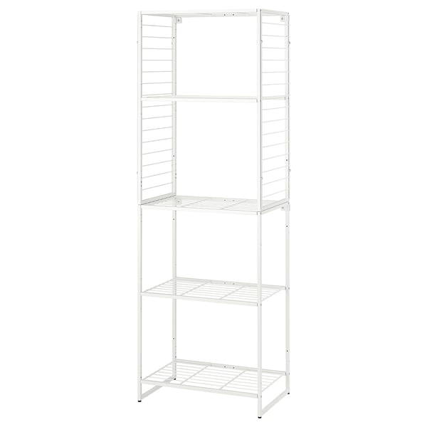 Metal JOSTEIN shelving unit - 3 shelves, indoor/outdoor, rust-resistant.
