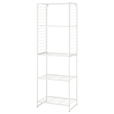 Metal JOSTEIN shelving unit - 3 shelves, indoor/outdoor, rust-resistant.