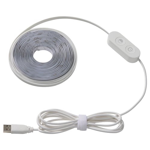 KABBLEKA led light: white, flexible with usb, colour & brightness control.