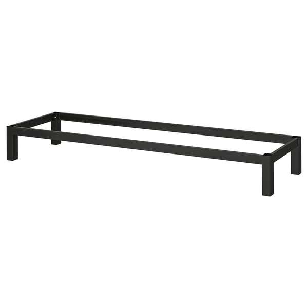 Black KALLAX underframe with 4 square legs for modern furniture.