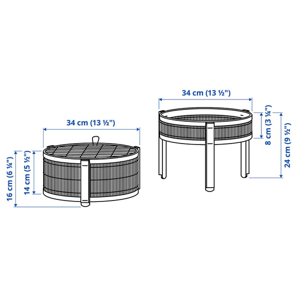 Illustration with measurements for the product: KANELMOTT.