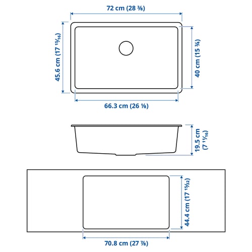 Illustration with measurements for the product: KILSVIKEN.