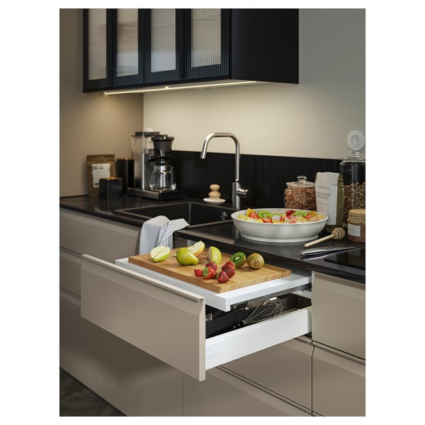 KILSVIKEN Inset sink, 1 bowl, black quartz composite, 56x46 cm