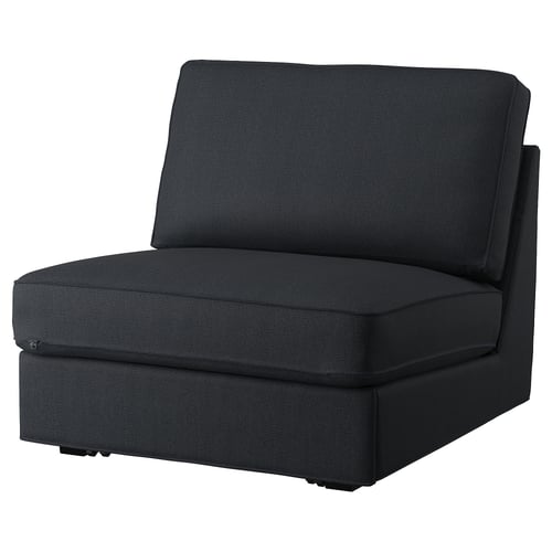 KIVIK chair: grey, modern, recycled fabric, two-tone, comfy.
