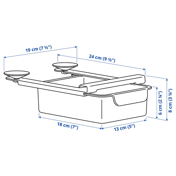 Illustration with measurements for the product: KLIPPKAKTUS.