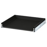 KNIVSHULT black drawer, sleek & modern, dark finish, steel & particleboard, rectangular, smooth sliding, full extension.