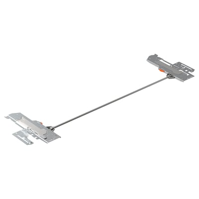 KNIVSHULT grey plastic handleless cabinet openers with metal rod.