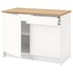 KNOXHULT white kitchen unit, oak top, ample storage, adjustable shelves.