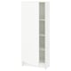 White KNOXHULT high cabinet with left/right door option, adjustable shelves, melamine & acrylic paint surfaces.